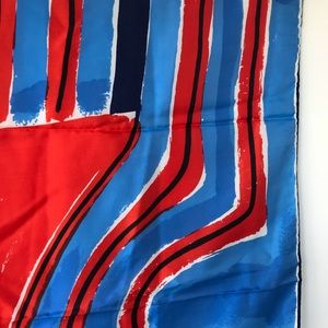 Vintage Accessories - Vintage Vera abstract red white blue square scarf Vintage Accessories - Vintage Vera abstract red white blue square scarf